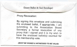 2007 Ballot Envelope