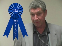 Rick Bleck Winning His 2nd Silent Sitter Award...