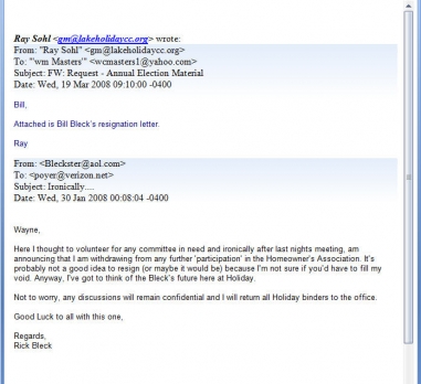 Rick Bleck Resignation Email