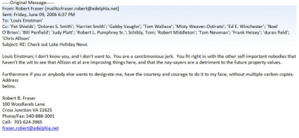 Bob Fraser Email 06/09/06